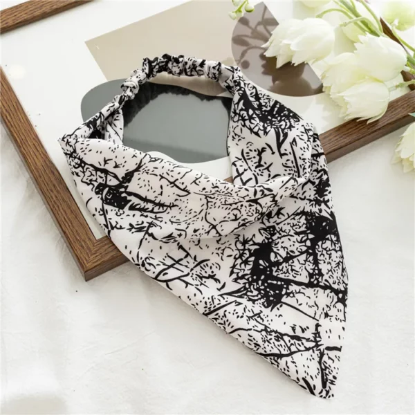 Summer Vintage Print Flower Beach Bandana Hair Scarf - Image 10