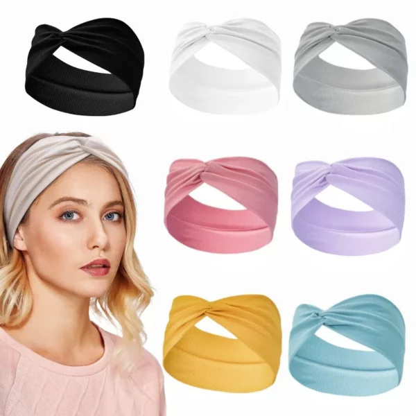 Silky Threaded Fabric Twist Headband for Women's Turban Hair Wrap for Girls - Image 14