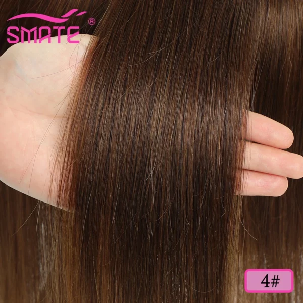 Remy Topper Hair Piece with Bangs - Image 17