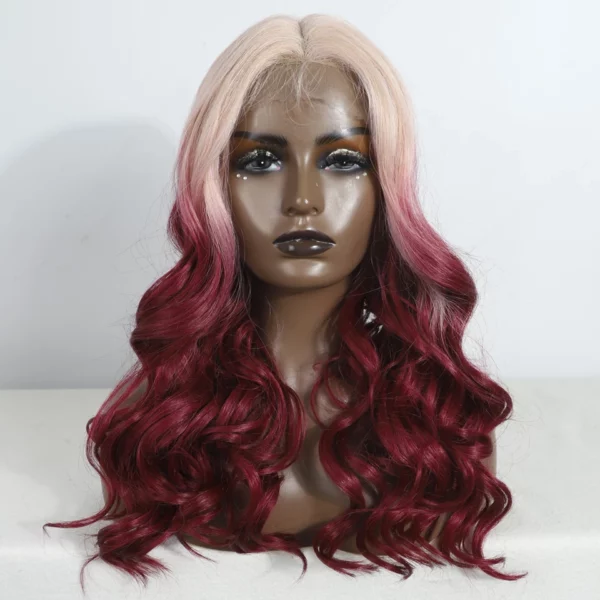 Synthetic Ombre Blonde Lace Wig - Image 8