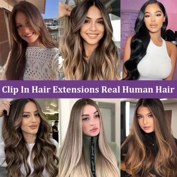 Clip In Hair Extensions Highlight Blonde - Image 12