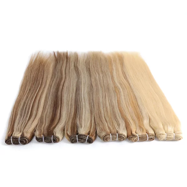 100% Human Hair Weaves Straight European Remy Human Hair Extensions - Image 3