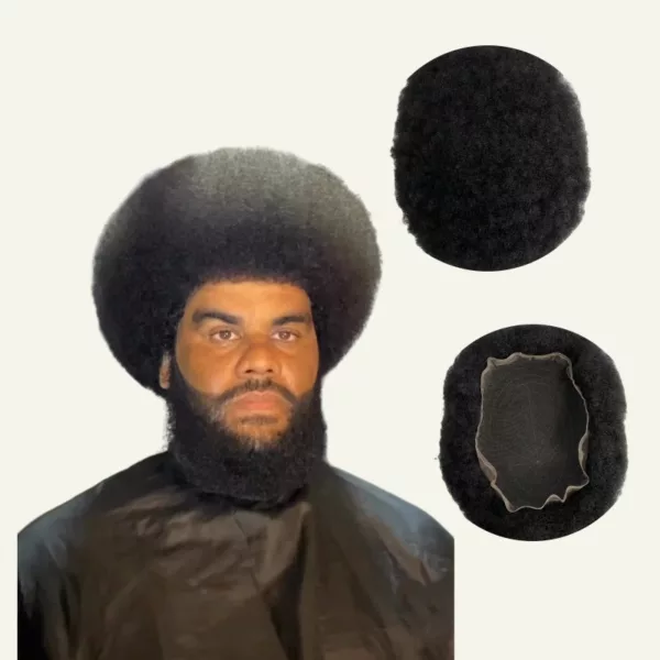 Afro Male Toupee for Black Men