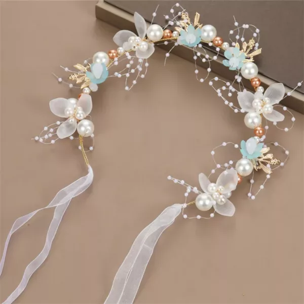 Children's Headwear Elegant Flower Wreath Fairy Crown Tiara - Image 26