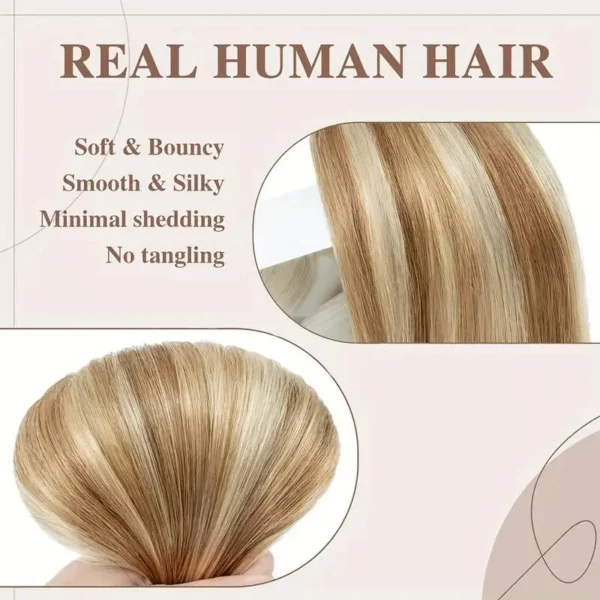 Clip In Hair Extensions Highlight Blonde - Image 4