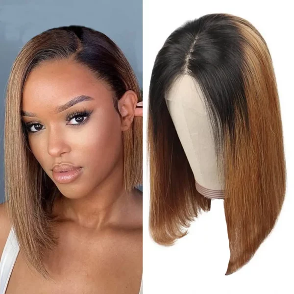 Honey Blonde Straight Bob Wig