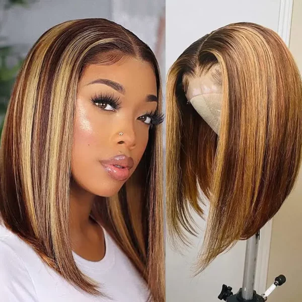 Brazilian Bob Lace Frontal Wig - Image 9