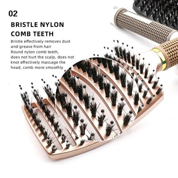 Bristle Nylon Hairbrush - Image 24