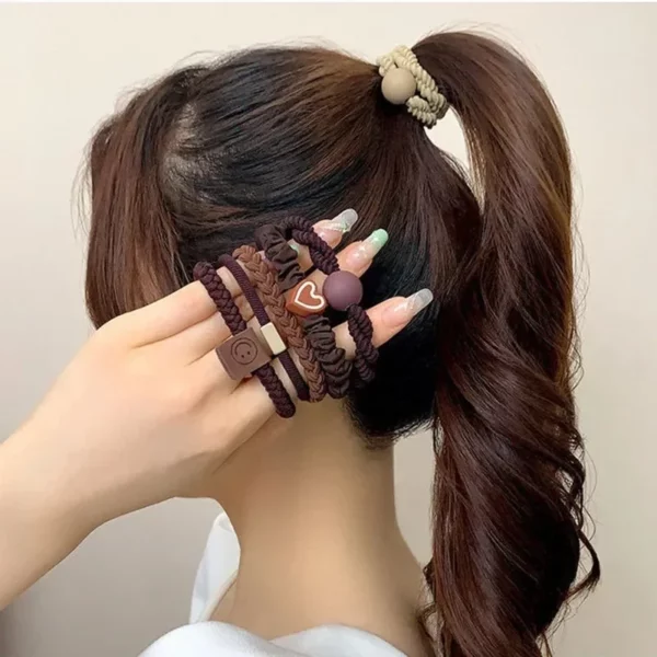 Headband Hair Ties Female High Ponytail Holster - Image 10