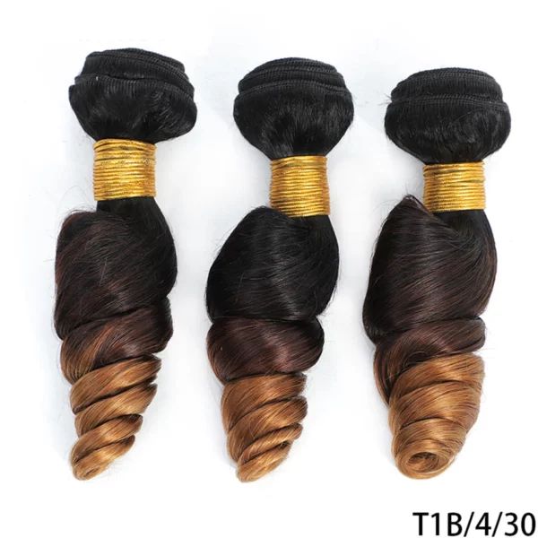 Malaysian Ombre Lace Closure Weaves Bundles - Image 11