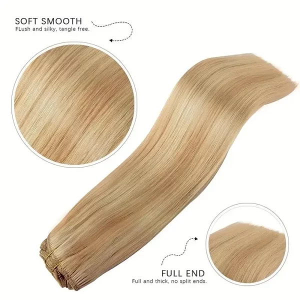 Clip In Hair Extensions Highlight Blonde - Image 5