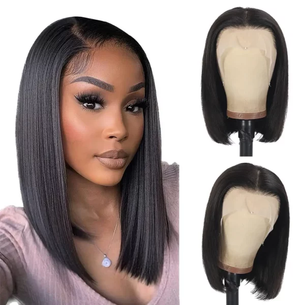 Bob Remy Brazilian Lace Front Wigs with Baby Hair - Image 3