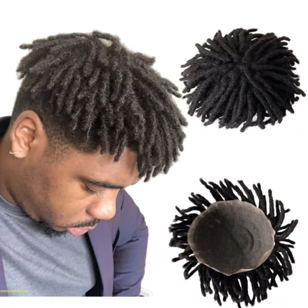 Toupee Dreadlocks Unit for Black Men