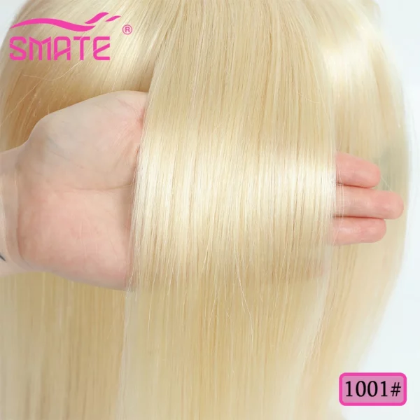 Remy Topper Hair Piece with Bangs - Image 11