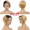 Short Pixie Cut Lace Wig Side Part Bob Peruvian Straight - Image 15