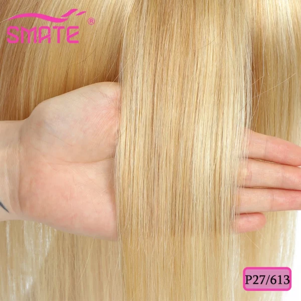 Remy Topper Hair Piece with Bangs - Image 15