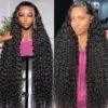 Brazilian Transparent Curly Deep Wave HD Lace Frontal Wig - Image 3