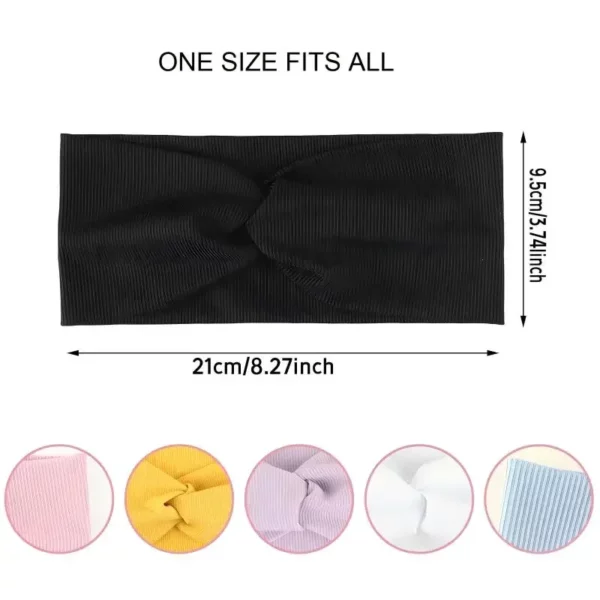 Silky Threaded Fabric Twist Headband for Women's Turban Hair Wrap for Girls - Image 15