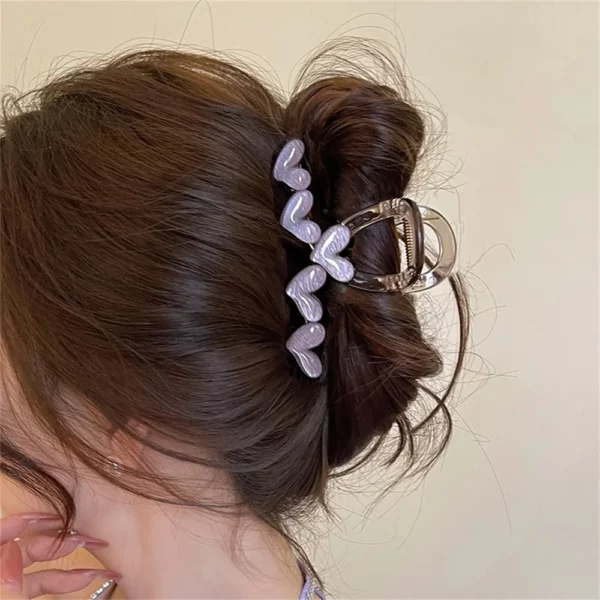 Elegant Jelly Heart Hair Claw Clip - Image 10