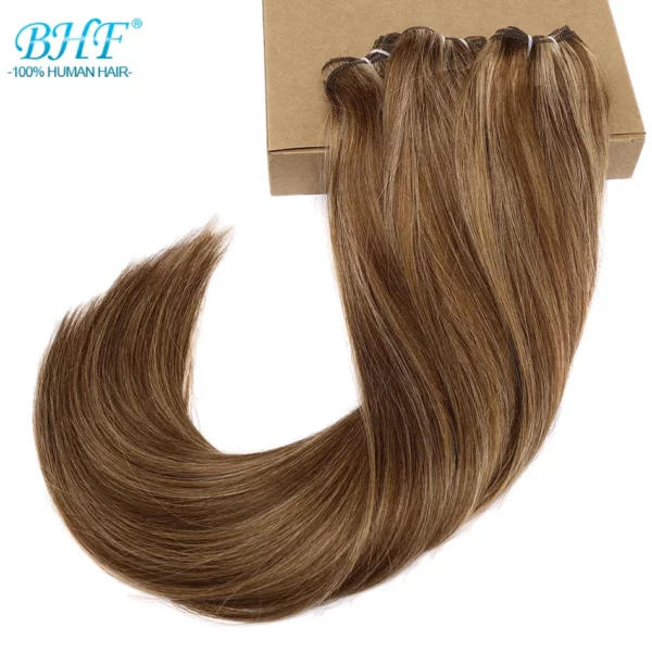 Russian Human Hair Bundles Weft 100% Remy Weaves Straight - Image 4