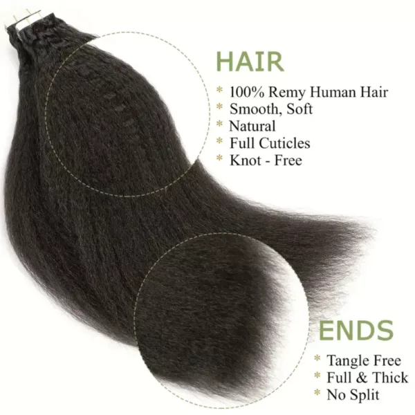 Tape In Hair Extensions Kinky Hair - Image 3