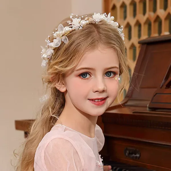 Children's Headwear Elegant Flower Wreath Fairy Crown Tiara - Image 20