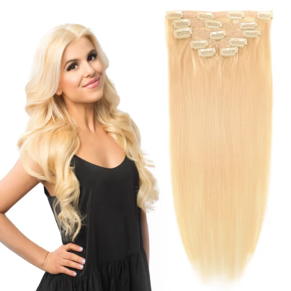 Clip in Hair Extensions Straight Hairpiece - Image 12