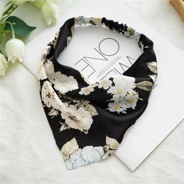 Summer Vintage Print Flower Beach Bandana Hair Scarf - Image 35