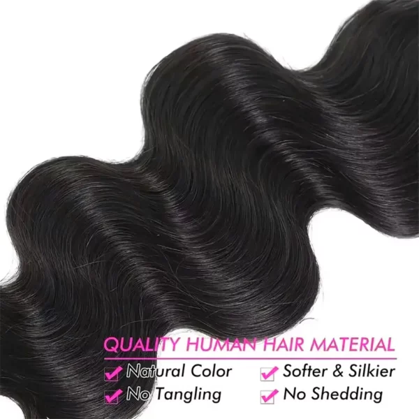 Clip in Body Wave Hair Extensions 100% Unprocessed Virgin Human Hair - Image 5