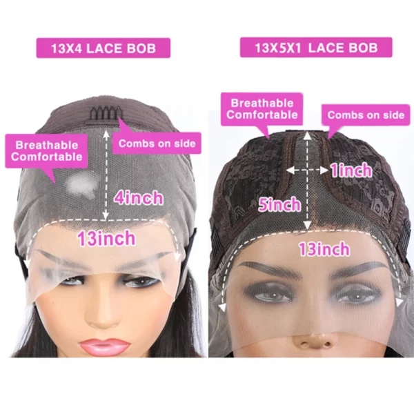 Glueless Human Hair Bob Wigs - Image 6