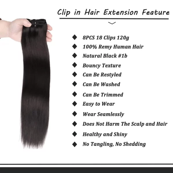 Brazilian Clip In Hair Extensions - Image 20