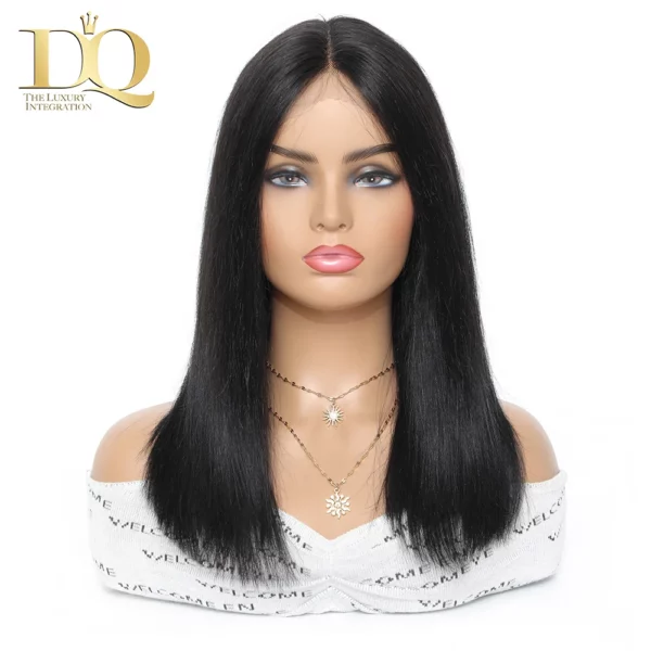 Short Bob Lace Front Brazilian T Part Bone Straight  Wig - Image 7