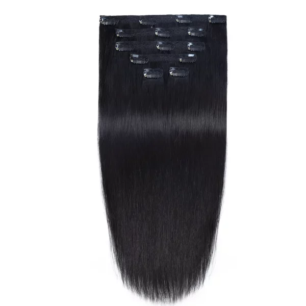 Clip in Hair Extensions Straight Remy Ombre - Image 17