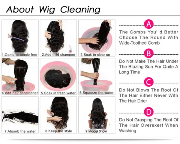 Brazilian Body Wave Wigs With Bangs - Image 12