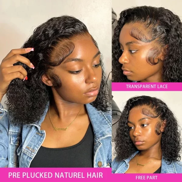 Lace Front Wig Water Wave Curly Brazilian Deep Wave - Image 3