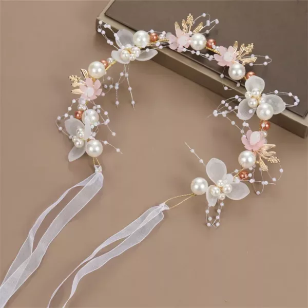 Children's Headwear Elegant Flower Wreath Fairy Crown Tiara - Image 15