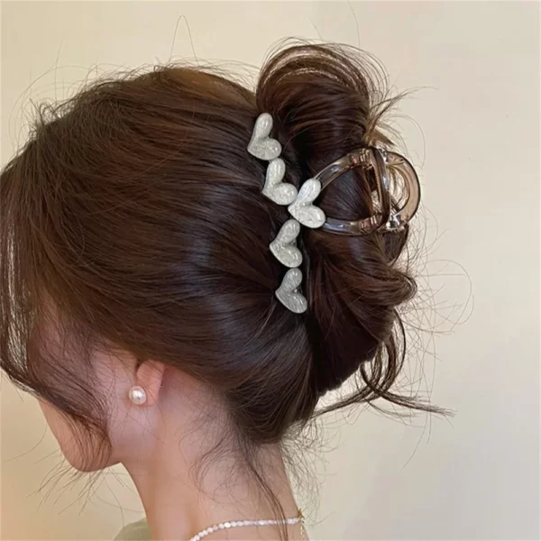 Elegant Jelly Heart Hair Claw Clip - Image 8