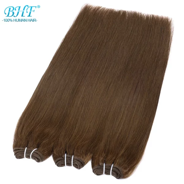 Russian Human Hair Bundles Weft 100% Remy Weaves Straight - Image 5