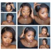 Short Pixie Cut Lace Wig Side Part Bob Peruvian Straight - Image 2
