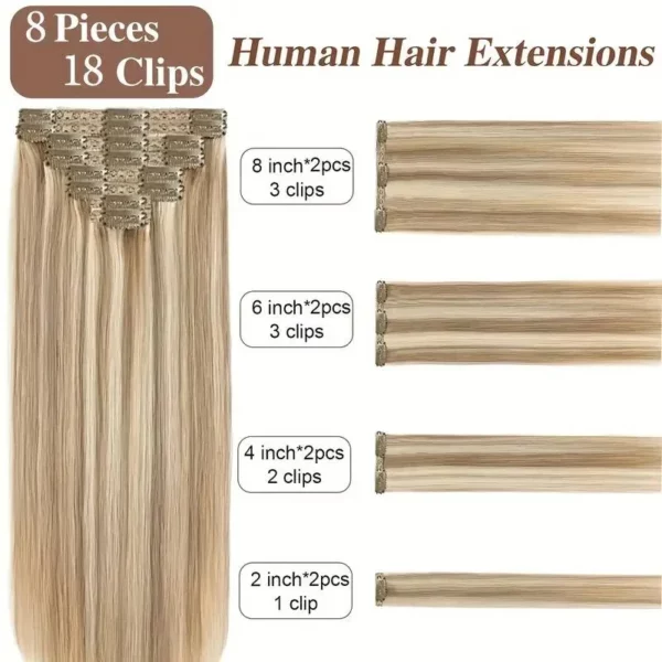 Clip In Hair Extensions Highlight Blonde - Image 2