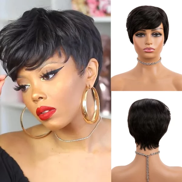 Brazilian Bob Pixie Cut Wigs - Image 2