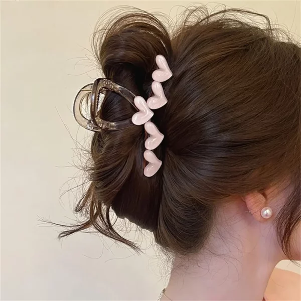 Elegant Jelly Heart Hair Claw Clip - Image 9