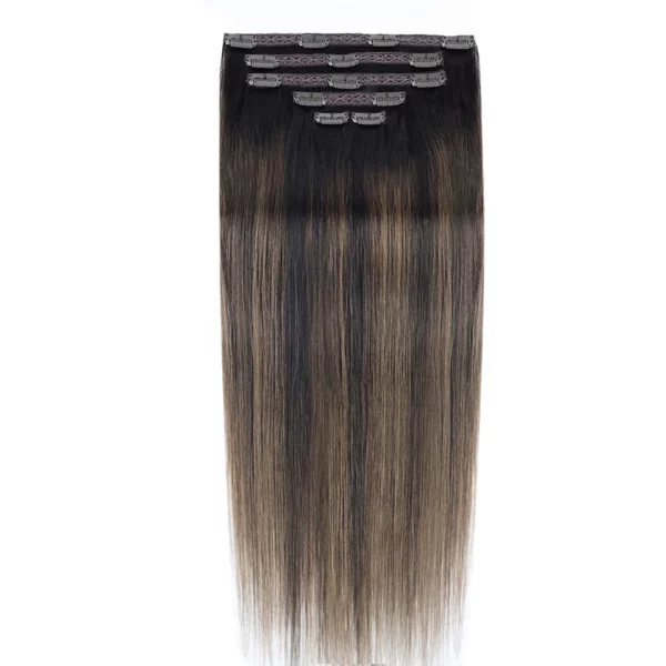 Clip in Hair Extensions Straight Hairpiece Full Head European - Image 24