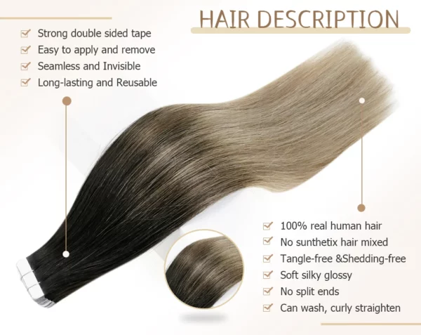 Ombre Tape In Hair Extensions - Image 34