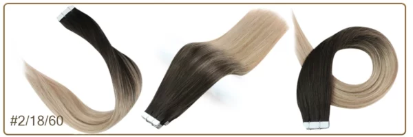 Ombre Tape in Human Hair Extensions - Image 55