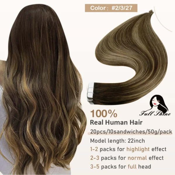 Ombre Tape in Human Hair Extensions - Image 26