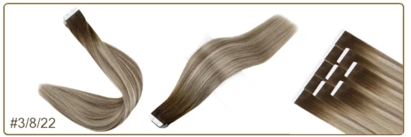 Ombre Tape in Human Hair Extensions - Image 48