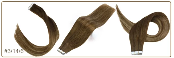 Ombre Tape in Human Hair Extensions - Image 57