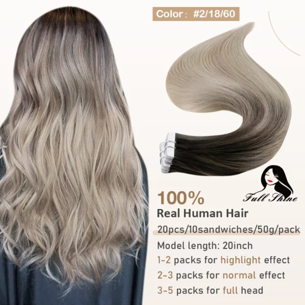 Ombre Tape in Human Hair Extensions - Image 23