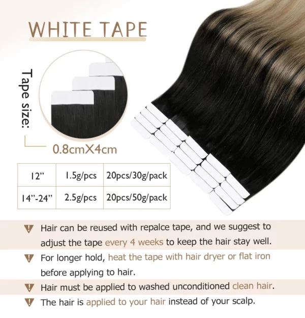 Ombre Tape In Hair Extensions - Image 35